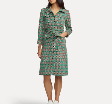 Milano Trench Dress - Green